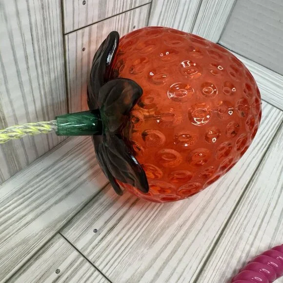 Strawberry Light Up Skip Ball Kids Toys Outside Children Fun WORKS - Picture 3 of 7